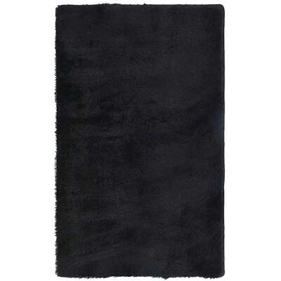 vidaXL Black Rectangular Shaggy Rug - Rug vidaXL Black Rectangular Shaggy Rug - Rug
