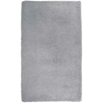 vidaXL Rektangulært Sølvgråt 80x150cm Polyester Tæppe vidaXL Rektangulært Sølvgråt 80x150cm Polyester Tæppe