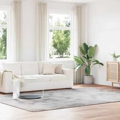 vidaXL Rektangulært sølvgråt 240x340cm polyester tæppe vidaXL Rektangulært sølvgråt 240x340cm polyester tæppe