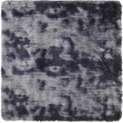 vidaXL Teppich - Dunkelgrau, 200x200 cm, Hochflor, Polyester - Teppich vidaXL Teppich - Dunkelgrau, 200x200 cm, Hochflor, Polyester - Teppich