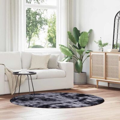 vidaXL Rund Mørkegråt Polyester Shaggy Tæppe - Tæppe vidaXL Rund Mørkegråt Polyester Shaggy Tæppe - Tæppe
