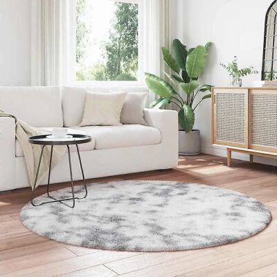 Alfombra peluda vidaXL Navarra - gris claro - redonda - 160x160 cm - Poliéster Alfombra peluda vidaXL Navarra - gris claro - redonda - 160x160 cm - Poliéster