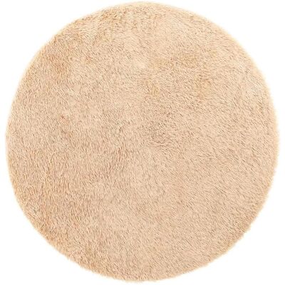 vidaXL Rund beige shaggy tæppe - Tæppe vidaXL Rund beige shaggy tæppe - Tæppe