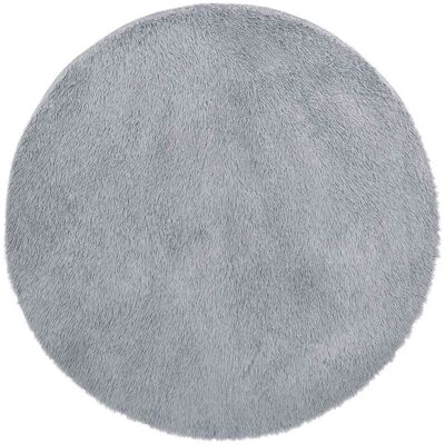 vidaXL Ronde Lichtgrijze Shaggy Vloerkleed - Vloerkleed vidaXL Ronde Lichtgrijze Shaggy Vloerkleed - Vloerkleed