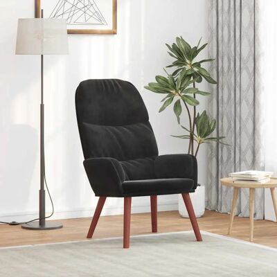 vidaXL Schwarzer Samt Sessel - Armchair vidaXL Schwarzer Samt Sessel - Armchair