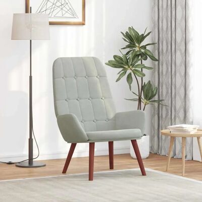 vidaXL Sessel Hellgrau Samt Relaxsessel vidaXL Sessel Hellgrau Samt Relaxsessel