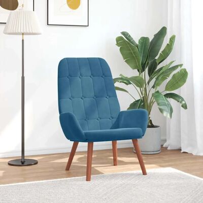 vidaXL Blaue Samt Relaxsessel vidaXL Blaue Samt Relaxsessel