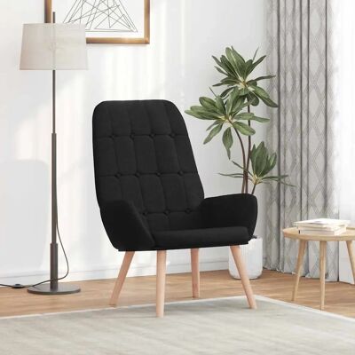 vidaXL Schwarzer Stoff Relaxsessel - Komfortmöbel vidaXL Schwarzer Stoff Relaxsessel - Komfortmöbel