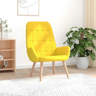 VIDAXL Relaxsessel Hellgelb Stoff - Sessel VIDAXL Relaxsessel Hellgelb Stoff - Sessel