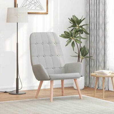 Fauteuil Relax VIDAXL Gris Nuage Tissu - Fauteuil relax - Publicité Fauteuil Relax VIDAXL Gris Nuage Tissu - Fauteuil relax - Publicité