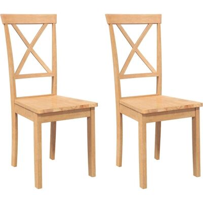 vidaXL Esszimmerstühle aus Massivgummibaum - Ergonomisch & Natur vidaXL Esszimmerstühle aus Massivgummibaum - Ergonomisch & Natur