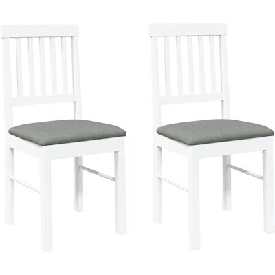 vidaXL 4102429 Eenvoudige massieve rubberhout eetkamerstoelen - Eetkamerstoel vidaXL 4102429 Eenvoudige massieve rubberhout eetkamerstoelen - Eetkamerstoel
