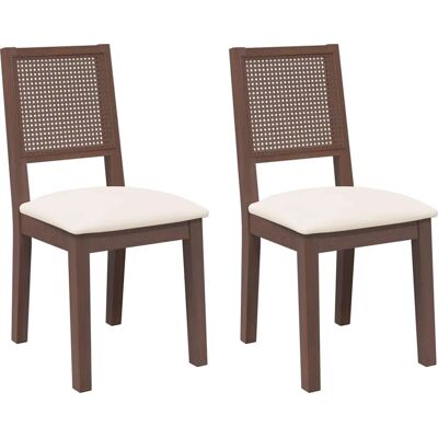 vidaXL Eetkamerstoelen met kussens - Eetkamerstoelen vidaXL Eetkamerstoelen met kussens - Eetkamerstoelen