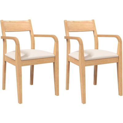 vidaXL 4102509 Eettafelstoel - Ergonomische massief rubberhoutstoel vidaXL 4102509 Eettafelstoel - Ergonomische massief rubberhoutstoel