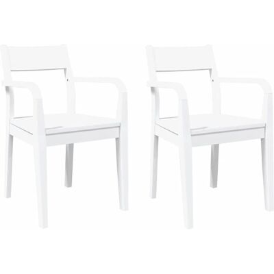 VidaXL 4102513 Weiße Gummiholz Stuhl - Restaurantmöbel VidaXL 4102513 Weiße Gummiholz Stuhl - Restaurantmöbel
