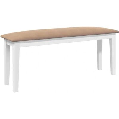 vidaXL Bank 110 cm Weiß Massivgummibaum - Bank vidaXL Bank 110 cm Weiß Massivgummibaum - Bank