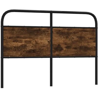 vidaXL Hoofdbord Rookeik 120 cm Staal en Hout - Hoofdbord vidaXL Hoofdbord Rookeik 120 cm Staal en Hout - Hoofdbord