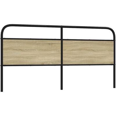 vidaXL Headboard Sonoma Oak Steel and Wood - Headboard vidaXL Headboard Sonoma Oak Steel and Wood - Headboard