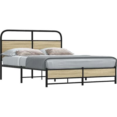 vidaXL Sänky ilman mattoa 135x190 cm Sonoma Tammi - Sänky vidaXL Sänky ilman mattoa 135x190 cm Sonoma Tammi - Sänky