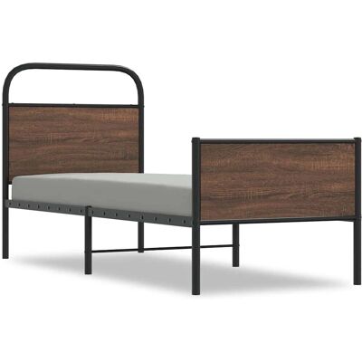 vidaXL Sänkykehys - Tummanruskea - 75x190cm - Metalli vidaXL Sänkykehys - Tummanruskea - 75x190cm - Metalli