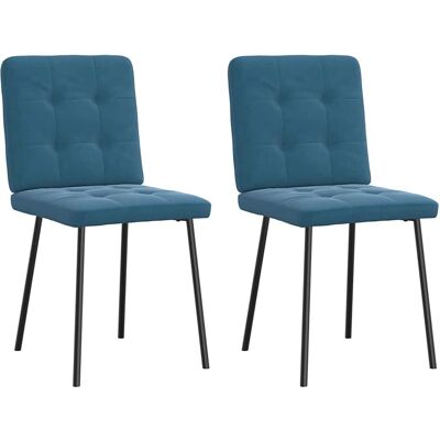 VidaXL 3315167 Blaue Samt Esszimmerstühle - Stuhl VidaXL 3315167 Blaue Samt Esszimmerstühle - Stuhl