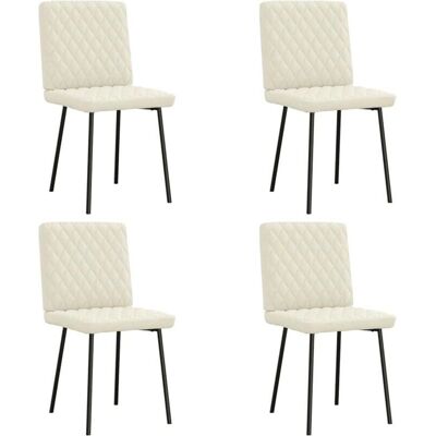 vidaXL Samt Cremesessel Set - Esszimmerstühle vidaXL Samt Cremesessel Set - Esszimmerstühle