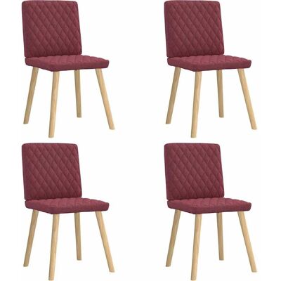 vidaXL Rote Wein Esszimmerstühle - 4er-Set vidaXL Rote Wein Esszimmerstühle - 4er-Set