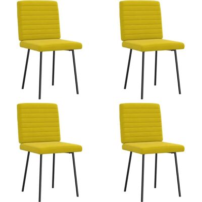 Vidaxl - Gelbe Samt Esszimmerstühle 4er Set Vidaxl - Gelbe Samt Esszimmerstühle 4er Set