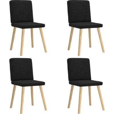vidaXL Esszimmerstühle 4 Stück Schwarz Stoff vidaXL Esszimmerstühle 4 Stück Schwarz Stoff