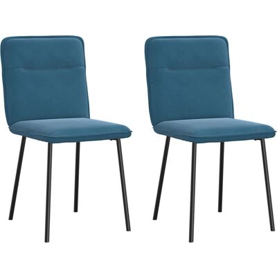 VidaXL 3315319 Blaue Samt Esszimmerstuhl - Esszimmerstuhl VidaXL 3315319 Blaue Samt Esszimmerstuhl - Esszimmerstuhl