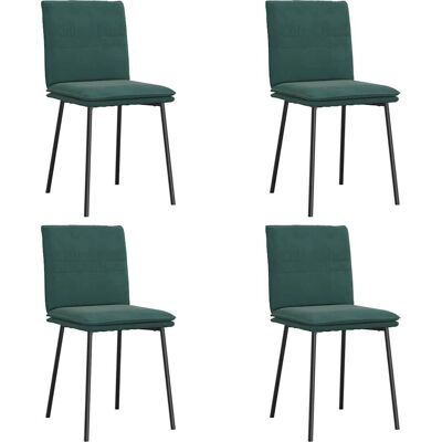 VidaXL 3315346 Donkergroene fluwelen eettafelstoel - Eettafelstoel VidaXL 3315346 Donkergroene fluwelen eettafelstoel - Eettafelstoel
