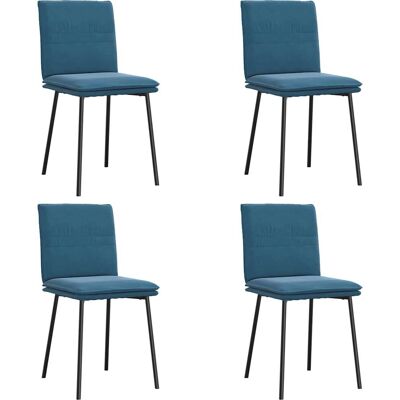 vidaXL Blaue Samt Esszimmerstühle 4er Set vidaXL Blaue Samt Esszimmerstühle 4er Set