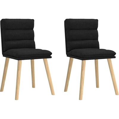 vidaXL Esszimmerstühle 4 Stk. Schwarz Stoff - VidaXL vidaXL Esszimmerstühle 4 Stk. Schwarz Stoff - VidaXL