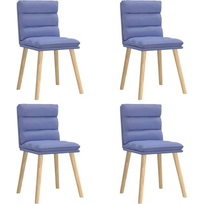 vidaXL 7402 Jeans Blue Fabric 4 Dining Chairs vidaXL 7402 Jeans Blue Fabric 4 Dining Chairs