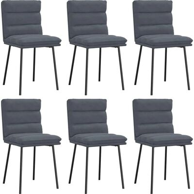 VidaXL 3315653 donkergrijze velvet eetkamerstoel - Eetkamerstoel VidaXL 3315653 donkergrijze velvet eetkamerstoel - Eetkamerstoel