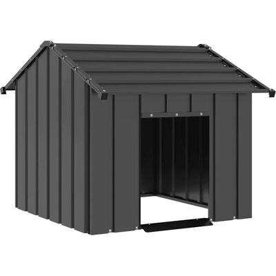 vidaXL domek dla psa z dachem - Ocynkowana stal - 85x107x81 cm vidaXL domek dla psa z dachem - Ocynkowana stal - 85x107x81 cm