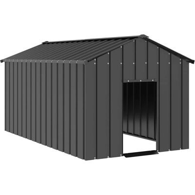 Budka dla psa vidaXL z dachem - 114x202x101 cm - Ocynkowana stal Budka dla psa vidaXL z dachem - 114x202x101 cm - Ocynkowana stal
