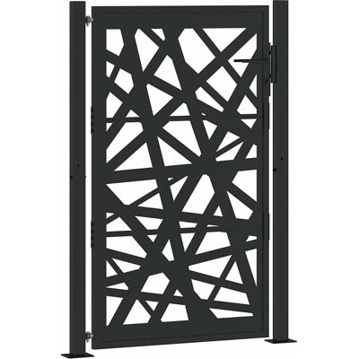 Portail de Jardin en Acier Noir vidaXL 105x155cm Design Lumineux - Publicité Portail de Jardin en Acier Noir vidaXL 105x155cm Design Lumineux - Publicité