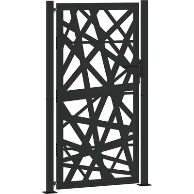 Vidaxl Stahl-Gartentor - Laser Schnitt, Schwarz - 105x180 cm Vidaxl Stahl-Gartentor - Laser Schnitt, Schwarz - 105x180 cm