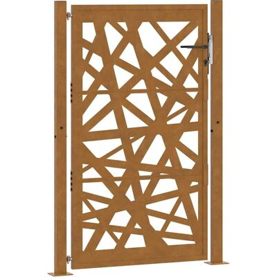 Vidaxl - Wetterfeste Braune Stahl-Gartentür 105x155cm Vidaxl - Wetterfeste Braune Stahl-Gartentür 105x155cm
