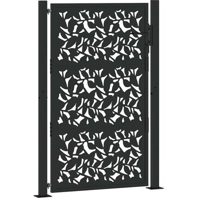 Vidaxl - Black Steel Garden Gate 105x155cm Vidaxl - Black Steel Garden Gate 105x155cm