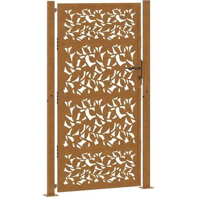 vidaXL Gartentor - Laser-geschnitten Stahl Braun - Gartentor vidaXL Gartentor - Laser-geschnitten Stahl Braun - Gartentor