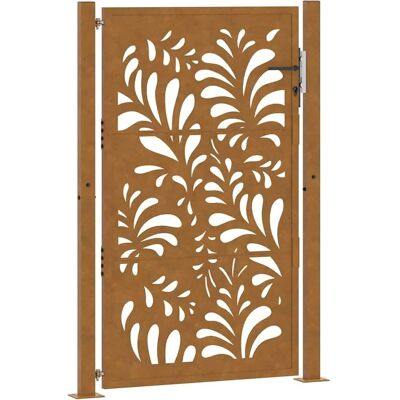vidaXL Gartentor 105x155 cm Wetterfester Stahl Wellen-Design Zauntor vidaXL Gartentor 105x155 cm Wetterfester Stahl Wellen-Design Zauntor