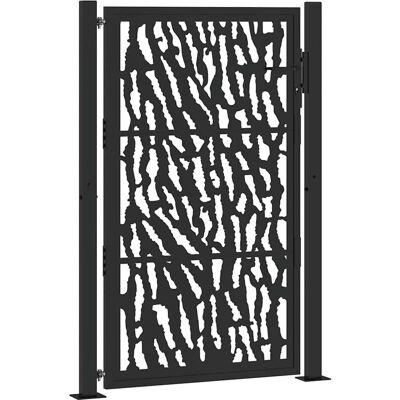 vidaXL Gartentor Schwarz 105x155 cm Stahl Zauntor vidaXL Gartentor Schwarz 105x155 cm Stahl Zauntor