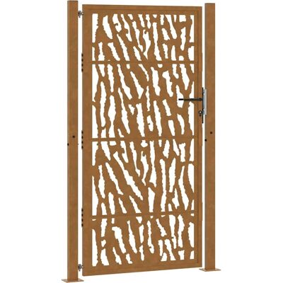 vidaXL Garden Gate - Laser-cut Steel, Lockable, 105x180cm vidaXL Garden Gate - Laser-cut Steel, Lockable, 105x180cm
