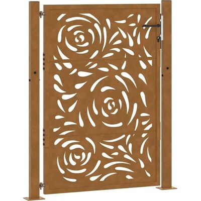 vidaXL Tuindeur 105x130 cm weerbestendig staal vlammen-design vidaXL Tuindeur 105x130 cm weerbestendig staal vlammen-design
