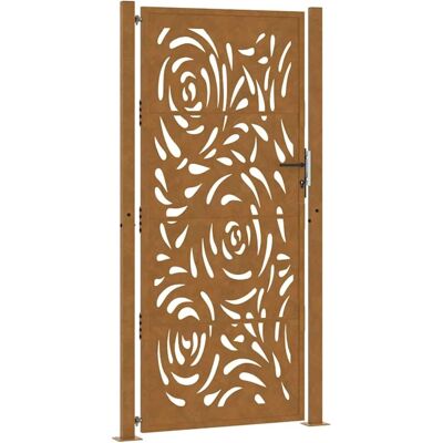 vidaXL Portail de jardin - Acier résistant aux intempéries 105x205 cm vidaXL Portail de jardin - Acier résistant aux intempéries 105x205 cm