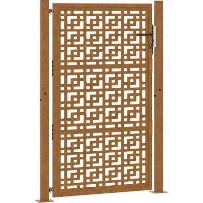 vidaXL Porte de jardin en acier résistant aux intempéries 105x155 cm Design en croix vidaXL Porte de jardin en acier résistant aux intempéries 105x155 cm Design en croix