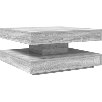 Vidaxl Grijze Sonoma Draaiende Salontafel - Salontafel Vidaxl Grijze Sonoma Draaiende Salontafel - Salontafel