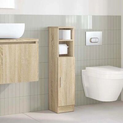 vidaXL Badkamerkast met Rolhouder Sonoma-Eiche 20,5x22x90 cm Bruin - Badkamerkast vidaXL Badkamerkast met Rolhouder Sonoma-Eiche 20,5x22x90 cm Bruin - Badkamerkast